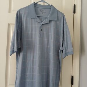 Jos. A. Bank Light Blue Polo with White Grid